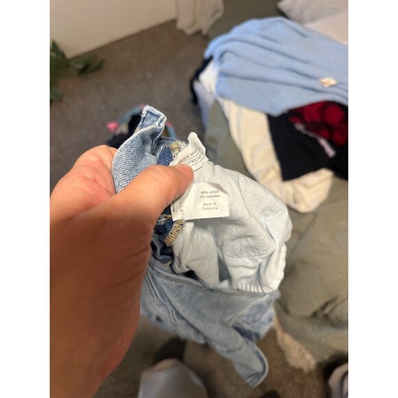 Lane Bryant Plus Sized Boyfriend Cotton Short Denim Overalls - Picture 12 of 12